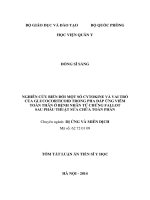 tóm tắt luận án  nghiên cứu biến đổi một số cytokine và vai trò của glucocorticoid trong pha đáp ứng viêm toàn thân ở bệnh nhân tứ chứng fallot sau phẫu thuật sửa chữa toàn thân