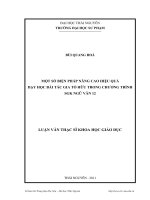 một số biện pháp nâng cao hiệu quả dạy học bài tác gia tố hữu trong chương trình sách giáo khoa ngữ văn 12