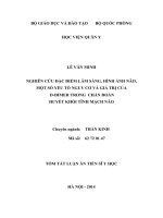 nghiên cứu đặc điểm lâm sàng, hình ảnh não, một số yếu tố nguy cơ và giá trị của d-dimer trong chuẩn đoán huyết khối tĩnh mạch não