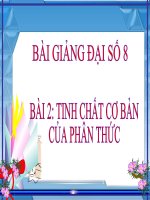 bài giảng đại số 8 chương 2 bài 2 tính chất cơ bản của phân thức