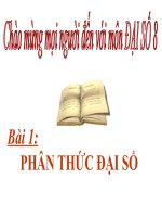 bài giảng đại số 8 chương 2 bài 1 phân thức đại số