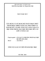 tóm tắt luận án xây dựng và sử dụng bài toán nhận thức nhằm phát triển năng lực phát hiện và giải quyết vấn đề, năng lực sáng tạo cho học sinh thông qua dạy học p