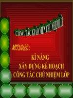 KKix năng xây dựng kế hoạch công tác chủ nhiệm