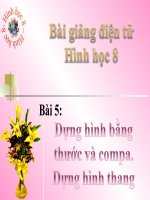 bài giảng hình học 8 chương 1 bài 5 dựng hình bằng thước và compa. dựng hình thang