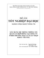 xây dựng hệ thống thông tin quản lý hợp đồng tại công ty tnhh thương mại và xuất nhập khẩu viettel