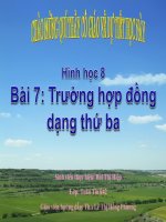 bài giảng hình học 8 chương 3 bài 7 trường hợp đồng dạng thứ ba