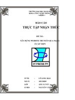 Đồ án xây dựng website thi toán qua mạng ở cấp THPT