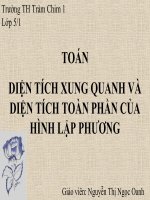 Diện tích xung quanh và diện tích hình lập phương