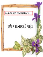 bài giảng hình học 8 chương 1 bài 9 hình chữ nhật