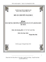 xây dựng chương trình quản lý cửa hàng bán xe máy