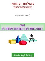 bài giảng đại số 8 chương 4 bài 4 bất phương trình bậc nhất một ẩn
