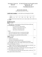 ĐÁP ÁN CHẤM VĂN VÀO LỚP 10 - HƯNG YÊN 2011