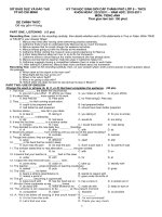 Đề Học sinh giỏi Tiếng Anh 9_2011(TpHCM)