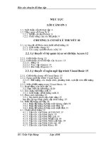 phân tích thiết kế hệ thống thông tin trong bài toán quản lý thư viện dựa trên microsoft visual basic