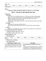 Giao an tin hoc 10 - Hoc ky I (2 cot)