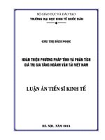 hoàn thiện phương pháp tính và phân tích giá trị gia tăng ngành vận tải việt nam