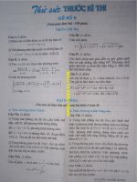 thử sức trước kỳ thi đề số 9 năm 2011