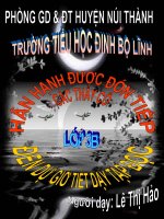 TĐ: Mặt trời xanh của tôi (Tuần 33)- Lớp 3