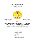 sự phối hợp giữa CSTK và CSTT trong thời kỳ khôi phục kinh tế sau khủng hoảng