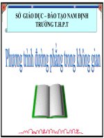 Bài giảng hình học 12 chương 3 bài 3 phương trình đường thẳng trong không gian
