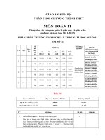 Giáo án Đại + hình 11 chuẩn  kiến thức KN 2011-2012