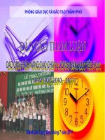 BÁO CÁO THAM LUẬN GP NÂNG CAO CLGD TIỂU HỌC (Phần 1)