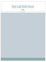 ĐỊNH LUẬT BÔI- MARIOS