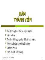 HÀM THÀNH VIÊN C Object