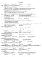 Đề thi trắc nghiệm hóa THPT