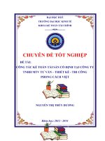 công tác kế toán tscđ tại công ty tnhh mtv tv – tk –tc phong cách việt