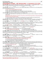 Đề thi đại học các năm