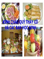 Tiêt: 54. Tổ chúc bữa ăn hợp lí trong gia đình.