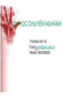 bài giảng tin học chuyên ngành làm việc với hiệu ứng hoạt cảnh ths. đào anh vũ