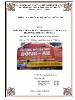 phân tích thiết kế hệ thống quản lý học viên trường ngoại ngữ đông âu