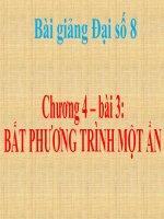 bài giảng đại số 8 chương 4 bài 3 bất phương trình một ẩn