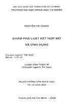 Khám phá luật kết hợp mờ và ứng dụng