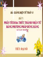 bài giảng đại số 8 chương 1 bài 7 phân tích đa thức thành nhân tử bằng phương pháp dùng hằng đẳng thức