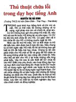 thu thuat chua loi trong day hoc tieng anh
