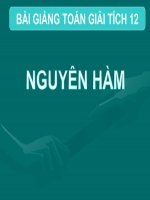 bài giảng giải tích 12 chương 3 bài 1 nguyên hàm