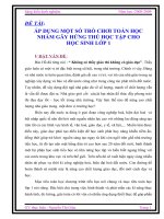 ÁP DỤNG MỘT SỐ TRÒ CHƠI TOÁN HỌC NHẰM GÂY HỨNG THÚ HỌC TẬP CHO LỚP 1