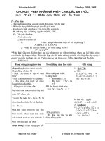 Giáo án toán đại số 8 kì 1 chi tiết