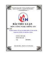 cài đặt windows xp sao cho nhanh nhất và cách cài đặt windowns từ dos với đĩa hiren's boot