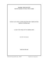 luận văn thạc sĩ nâng cao chất lượng hệ truyền động dùng động cơ đồng bộ