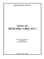 GIÁO ÁN HÌNH HỌC 9 HKI