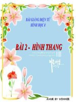 bài giảng hình học 8 chương 1 bài 2 hình thang