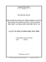 Một số phương pháp xác định nghiệm gần đúng đối với bài toán biên elliptic cấp hai trong miền phức tạp hoặc điều kiện biên phức tạp