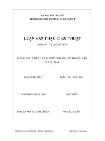 nâng cao chất lượng điều khiển hệ thống cán thép tấm