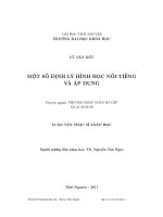 Một số định lý hình học nổi tiếng và áp dụng