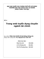 phân tích thiết kế hệ thống thông tin trang web tuyển dụng chuyên ngành tài chính
