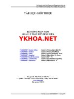 hệ thống phần mềm quản lý toàn diện bệnh viện ykhoa.net